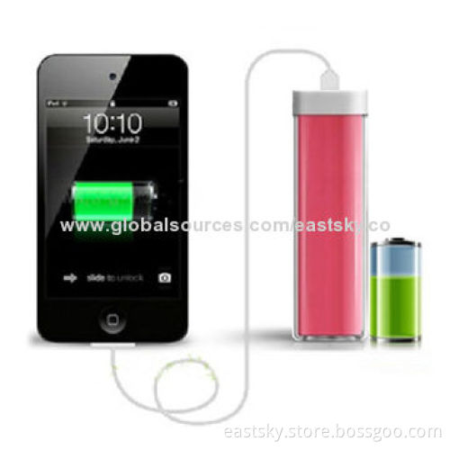 2,200mAh lipstick power bank, stylish, compact, portable and fashionable designNew